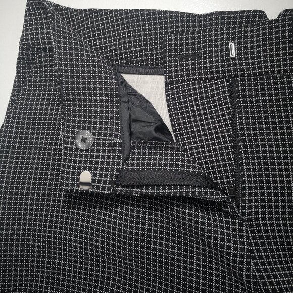 NWT Cleo Petites Ladies Size 10P Black & White Checkered Hannah Wide Leg Pants - Picture 9 of 13